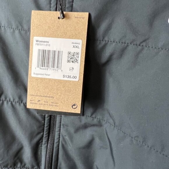 Nike therma fit running zip up black jacket new with tags women’s‎ size XXL - Picture 5 of 11